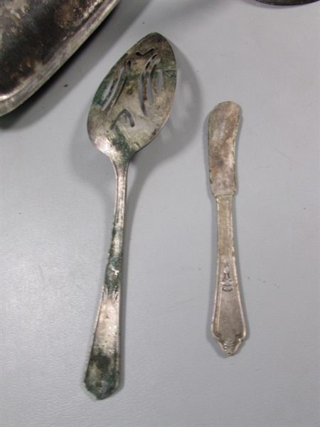 VINTAGE TARNISHED SILVER PLATE COLLECTION