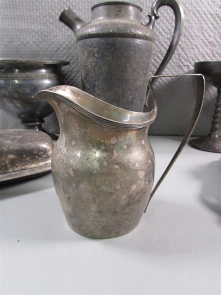 VINTAGE TARNISHED SILVER PLATE COLLECTION