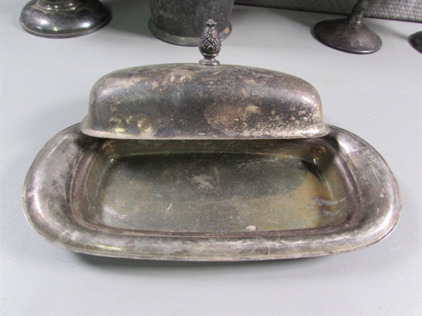 VINTAGE TARNISHED SILVER PLATE COLLECTION