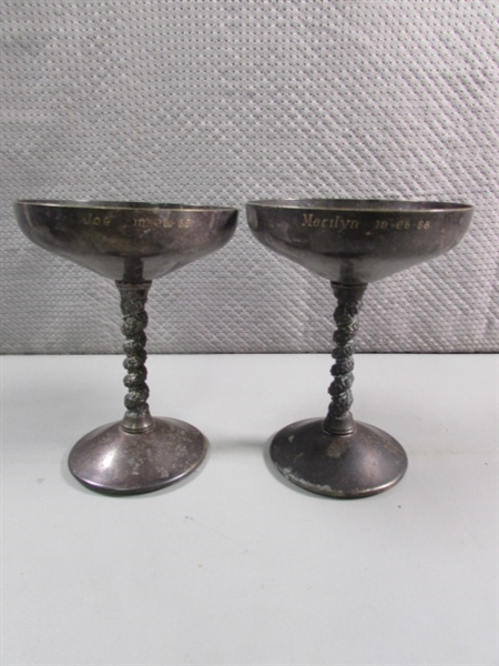 VINTAGE TARNISHED SILVER PLATE COLLECTION