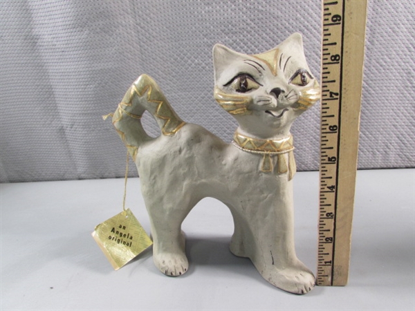 PAIR OF MCM CAT STATUES