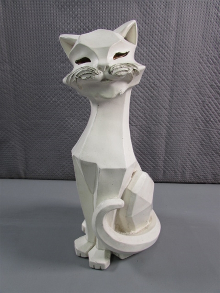 PAIR OF MCM CAT STATUES