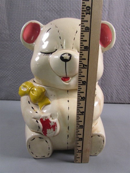 VINTAGE TEDDY BEAR COOKIE JAR