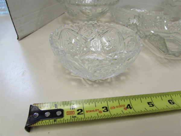 VINTAGE PRESSED GLASS SERVEWARE