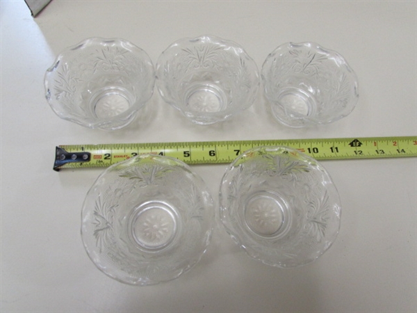 VINTAGE PRESSED GLASS SERVEWARE