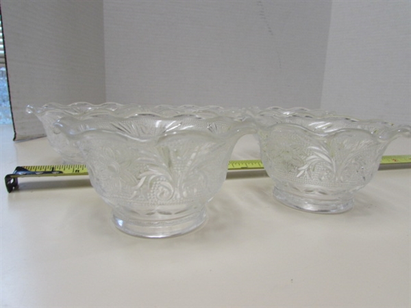 VINTAGE PRESSED GLASS SERVEWARE