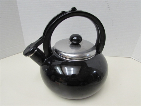 COFFEE MAKER (NEW), COFFEE, GRINDER, TEA KETTLE & MORE