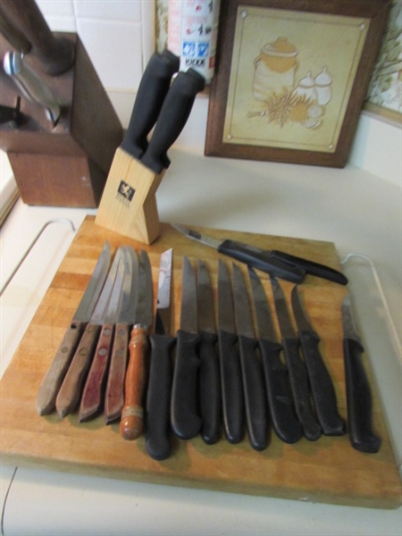 CUTTING BOARDS, TRIVET & KITCHEN KNIVES