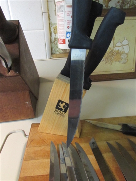CUTTING BOARDS, TRIVET & KITCHEN KNIVES