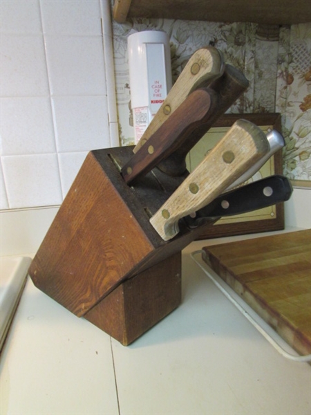CUTTING BOARDS, TRIVET & KITCHEN KNIVES
