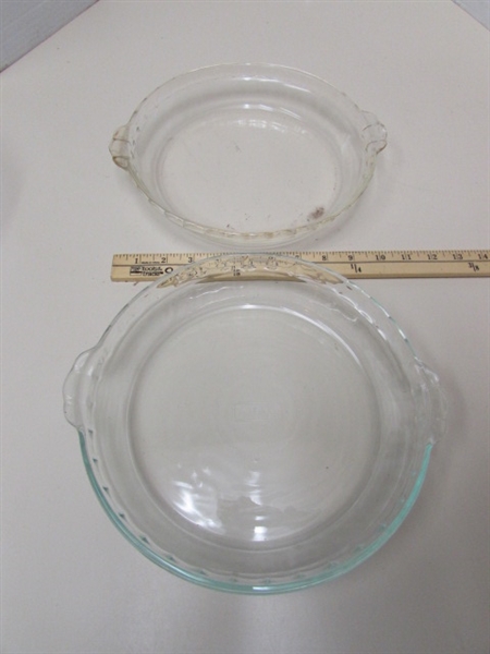 ASSORTED GLASS BAKEWARE & MORE