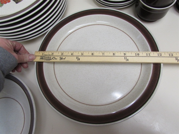 VINTAGE MIKASA STONEWARE DINNERWARE - SERVICE FOR 8