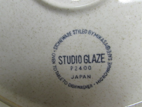 VINTAGE MIKASA STONEWARE DINNERWARE - SERVICE FOR 8