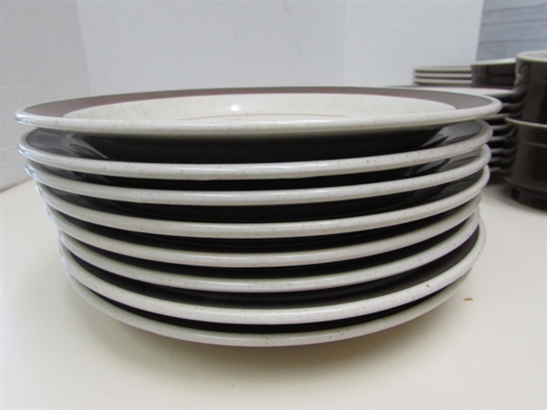 VINTAGE MIKASA STONEWARE DINNERWARE - SERVICE FOR 8