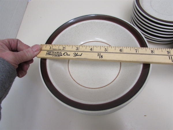 VINTAGE MIKASA STONEWARE DINNERWARE - SERVICE FOR 8