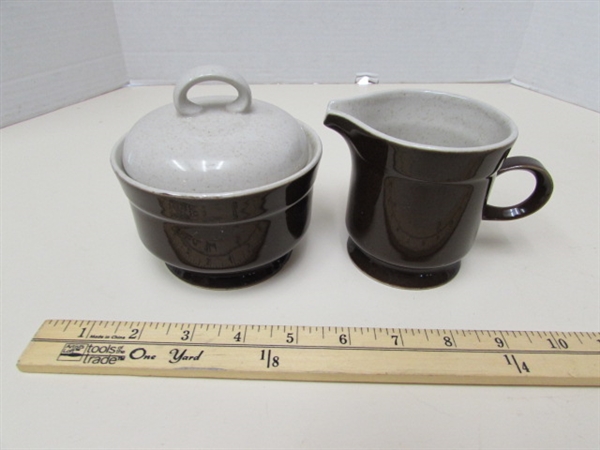 VINTAGE MIKASA STONEWARE DINNERWARE - SERVICE FOR 8