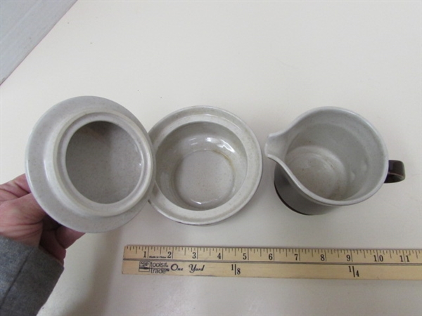 VINTAGE MIKASA STONEWARE DINNERWARE - SERVICE FOR 8