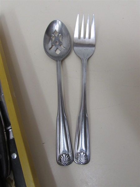 ASSORTED FLATWARE - 2 DIFFERENT PATTERNS PLUS EXTRAS