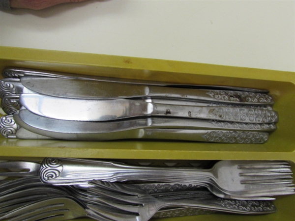 ASSORTED FLATWARE - 2 DIFFERENT PATTERNS PLUS EXTRAS