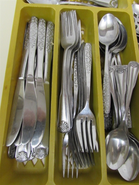 ASSORTED FLATWARE - 2 DIFFERENT PATTERNS PLUS EXTRAS