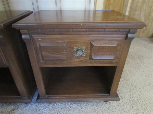 PAIR OF SINGLE DRAWER NIGHTSTANDS - SOLID WOOD W/DOVETAIL DRAWERS-MATCHES LOTS #62 & #63