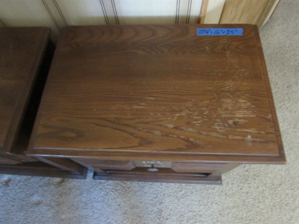 PAIR OF SINGLE DRAWER NIGHTSTANDS - SOLID WOOD W/DOVETAIL DRAWERS-MATCHES LOTS #62 & #63