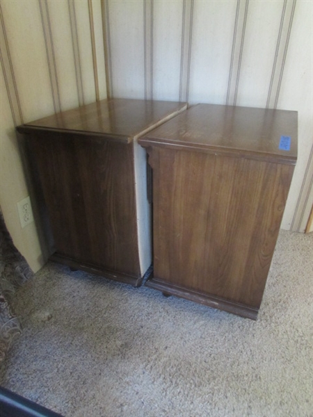 PAIR OF SINGLE DRAWER NIGHTSTANDS - SOLID WOOD W/DOVETAIL DRAWERS-MATCHES LOTS #62 & #63