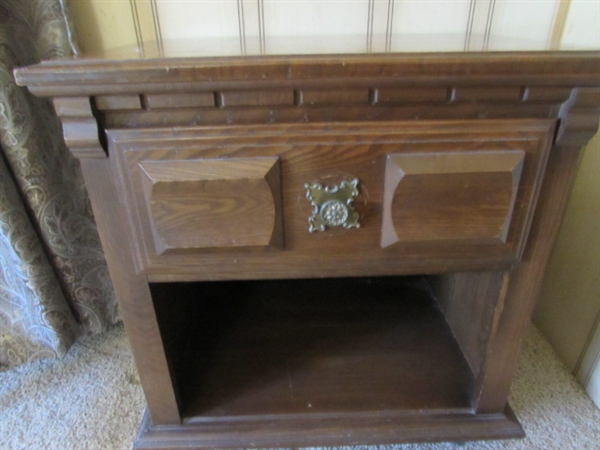 PAIR OF SINGLE DRAWER NIGHTSTANDS - SOLID WOOD W/DOVETAIL DRAWERS-MATCHES LOTS #62 & #63