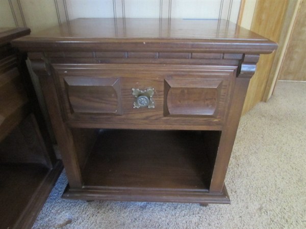 PAIR OF SINGLE DRAWER NIGHTSTANDS - SOLID WOOD W/DOVETAIL DRAWERS-MATCHES LOTS #62 & #63