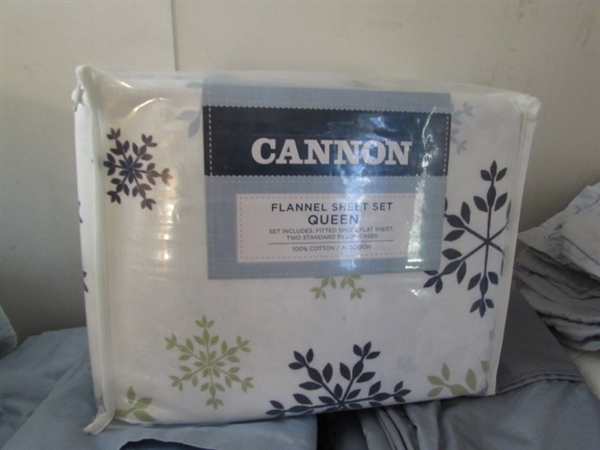 QUEEN COMFORTER, SHEETS, MATTRESS COVER, SHAMS