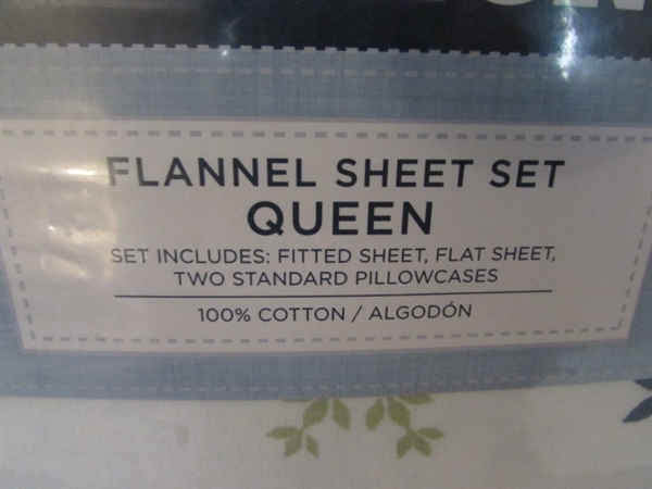 QUEEN COMFORTER, SHEETS, MATTRESS COVER, SHAMS