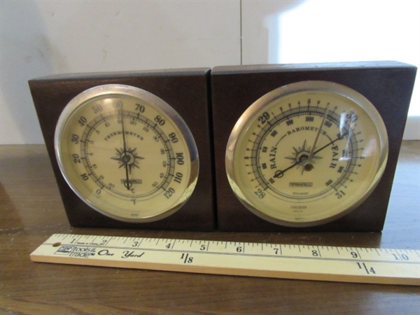 VINTAGE/ANTIQUE JUGGLING PIN, BAROMETER, MUSIC BOX & MORE
