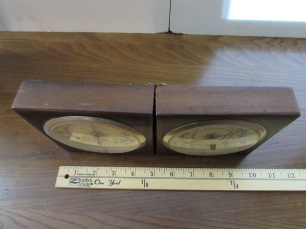 VINTAGE/ANTIQUE JUGGLING PIN, BAROMETER, MUSIC BOX & MORE