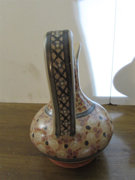 PAIR OF VINTAGE MEXICAN CLAY JUGS
