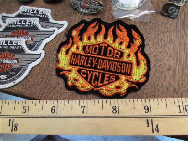 HARLEY-DAVIDSON PINS, TIN, JIGSAW PUZZLE & MORE