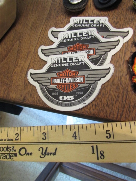HARLEY-DAVIDSON PINS, TIN, JIGSAW PUZZLE & MORE