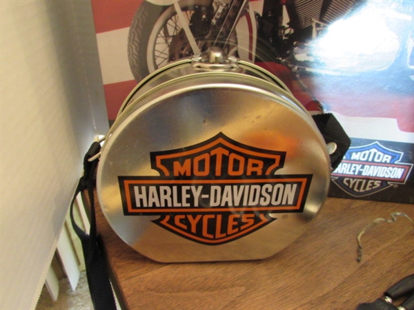 HARLEY-DAVIDSON PINS, TIN, JIGSAW PUZZLE & MORE