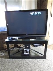 VIZIO 42" FLAT SCREEN TV, STAND & LG DVD PLAYER