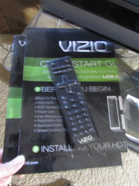 VIZIO 42 FLAT SCREEN TV, STAND & LG DVD PLAYER