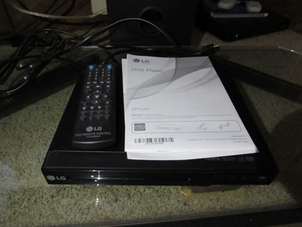 VIZIO 42 FLAT SCREEN TV, STAND & LG DVD PLAYER