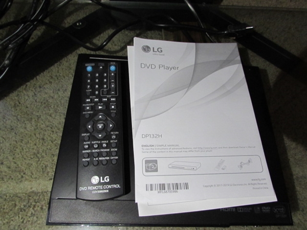 VIZIO 42 FLAT SCREEN TV, STAND & LG DVD PLAYER