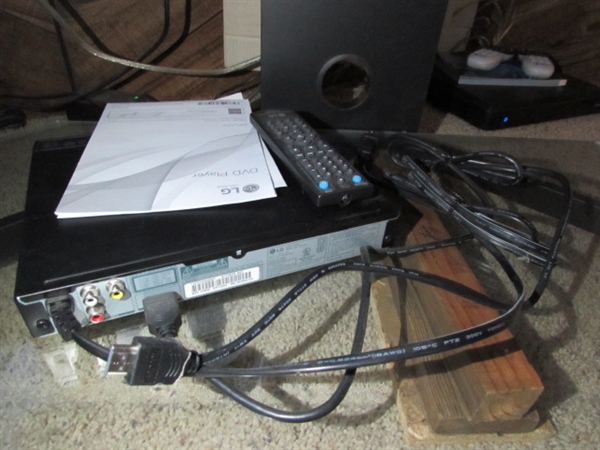 VIZIO 42 FLAT SCREEN TV, STAND & LG DVD PLAYER