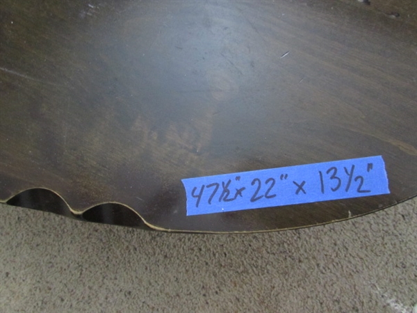 OVAL WOODEN COFFEE TABLE