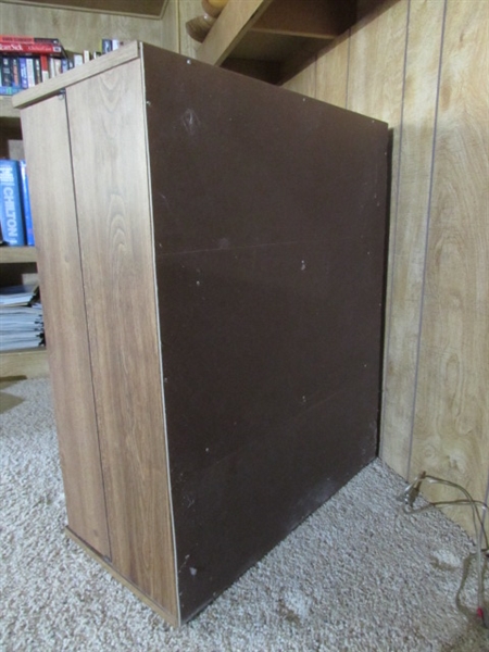 WHEELED STAND & MEDIA CABINET