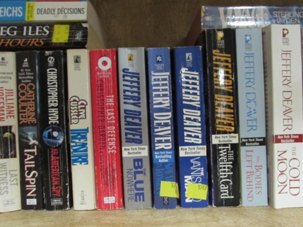 LARGE ASSORTMENT OF FICTION BOOKS