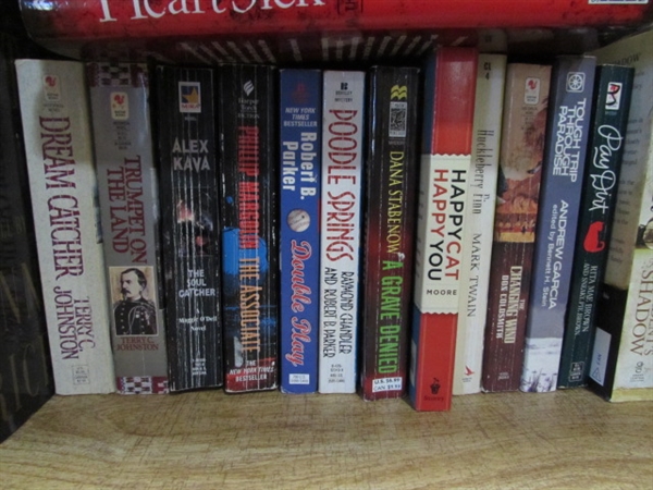 LARGE ASSORTMENT OF FICTION BOOKS