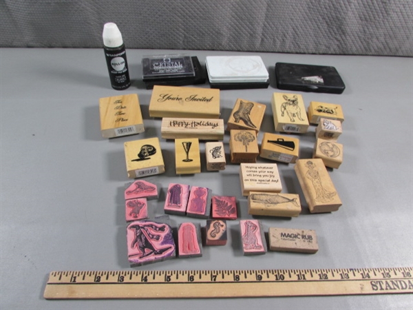 RUBBER STAMPS, INK PADS & RE-INKER