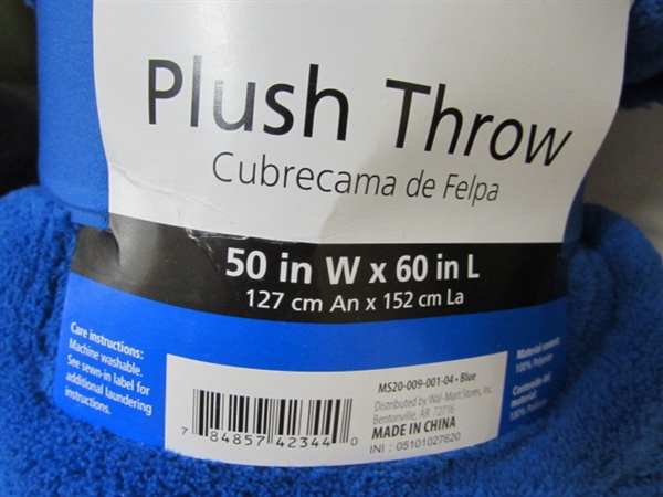 CROCHETED, PLUSH & FLEECE THROWS