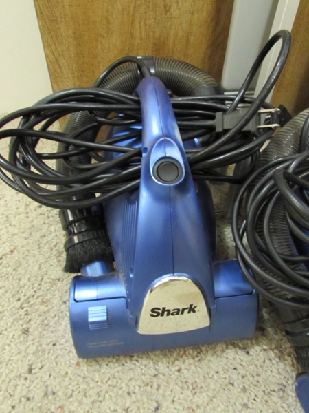 2 HANDHELD SHARK VACUUM CLEANERS, DUSTER & MORE