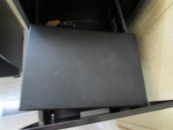 LOCKING 2-DRAWER FILING CABINET & FILE FOLDERS